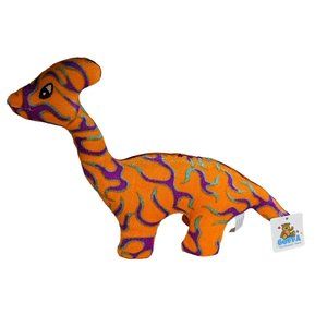 Goffa Plush Long Neck Dinosaur Orange Purple